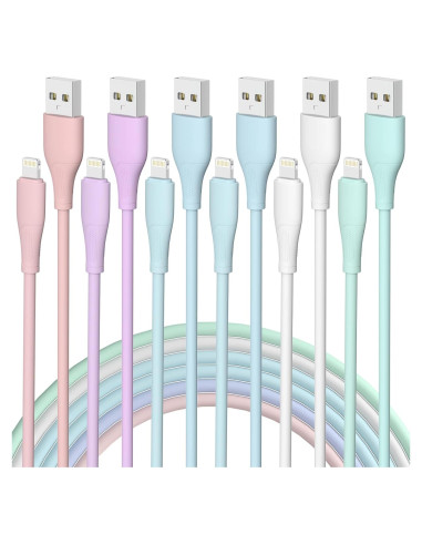 Cargador Lightning 6-Pack Estbuc 3/3/6/6/6/10 pies MFi