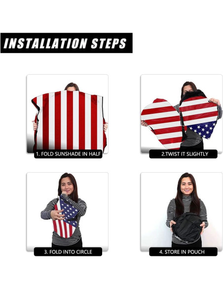 Protector Solar para Parabrisas Ziciner 162.5 x 86.4 cm Bandera USA Protector Solar para Parabrisas Ziciner 162.5 x 86.4 cm Bandera USA