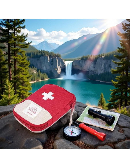 Kit de Primeros Auxilios Mini DPWOUM para Camping 56.7g Kit de Primeros Auxilios Mini DPWOUM para Camping 56.7g