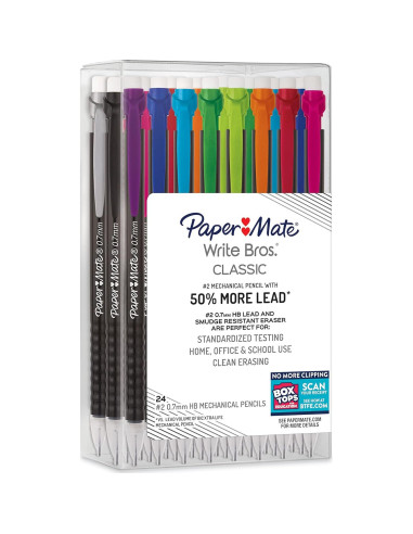 Juego de Lápices Mecánicos Paper Mate Write Bros. 24 Unidades 0.7mm