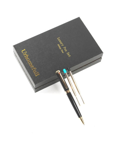 Pluma de Bolígrafo Urhomefull de Lujo Oro 24K con Recargas