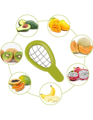 Juego 3 Piezas Cortador de Aguacate XHCLIUFB Apto Lavavajillas