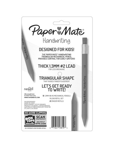 Lápices Mecánicos Triangulares Paper Mate Handwriting 1.3mm