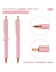 Bolígrafos Retráctiles WY WENYUAN 4 Pcs Tinta Negra 1.0 mm 2