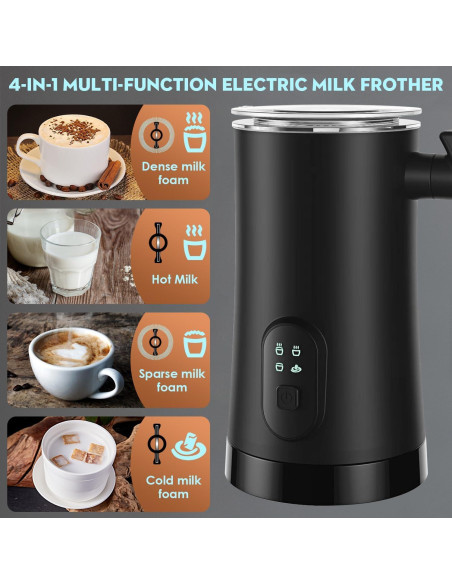 Espumador de Leche Eléctrico Yoyomax 350ml 4 en 1 Automático Espumador de Leche Eléctrico Yoyomax 350ml 4 en 1 Automático