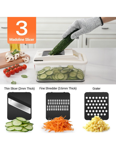 Cortador de Verduras Sopito ST-JJA065A_BC 6 Cuchillas 2L Cortador de Verduras Sopito ST-JJA065A_BC 6 Cuchillas 2L