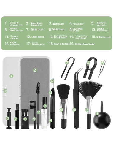 Kit de Limpieza Multifuncional Disscool 19 en 1 para Electrónicos