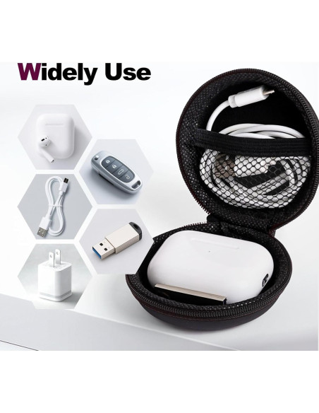 Organizador de Viaje YOKRWO para Cables y Auriculares Negro Organizador de Viaje YOKRWO para Cables y Auriculares Negro
