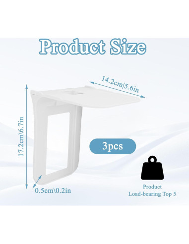 Estante de Enchufe Plegable ISTOOLCO 3 PCS Blanco 2.27 kg