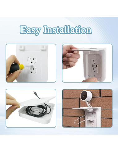 Estante de Enchufe Plegable ISTOOLCO 3 PCS Blanco 2.27 kg