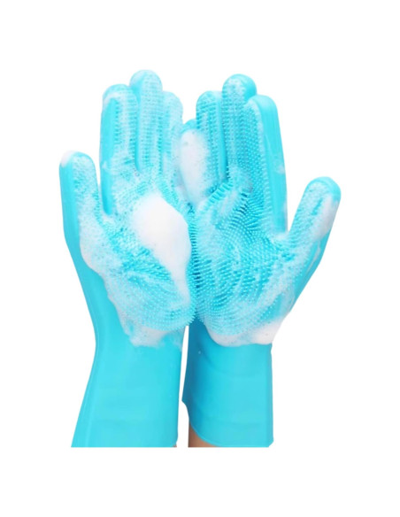 Guantes de Aseo para Mascotas Pecute - Silicona Azul 33x15cm Guantes de Aseo para Mascotas Pecute - Silicona Azul 33x15cm