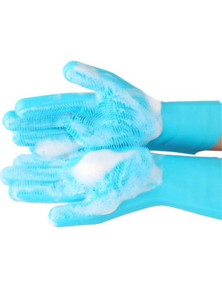 Guantes de Aseo para Mascotas Pecute - Silicona Azul 33x15cm Guantes de Aseo para Mascotas Pecute - Silicona Azul 33x15cm