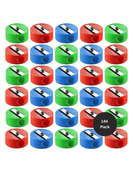 Afiladores de lápiz Bedwina - Paquete de 144 mini colores Afiladores de lápiz Bedwina - Paquete de 144 mini colores