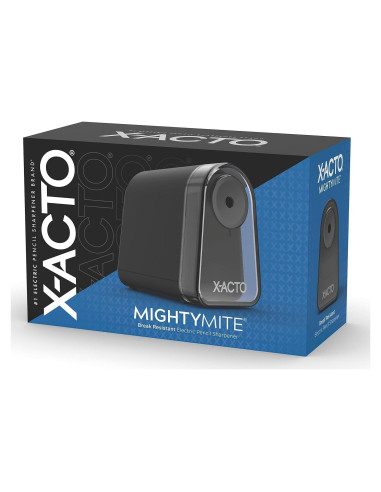 Sacapuntas Eléctrico X-ACTO Mighty Mite Negro con Pencil Saver