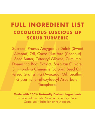 Exfoliante Labial Vegano Handmade Heroes con Cúrcuma 28g