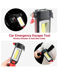 Maksone Herramienta de Emergencia 2 en 1 con Linterna LED 2