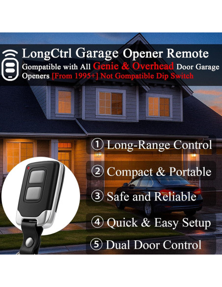 Control Remoto Genie Overhead G3T-R G3T-BX G3T-A 150ft Control Remoto Genie Overhead G3T-R G3T-BX G3T-A 150ft