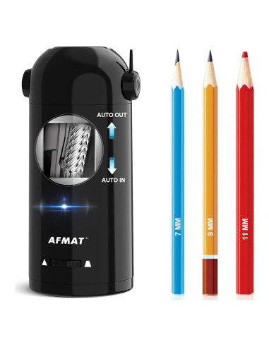 Sacapuntas Eléctrico AFMAT PSX5BK para Lápices 7-11.5mm