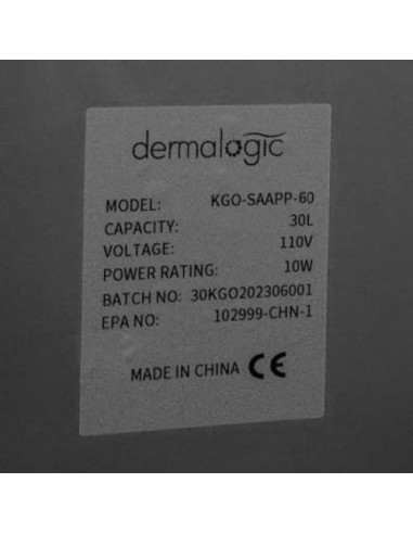 Esterilizador UV y Ozono DERMALOGIC 60L para Spa y Belleza