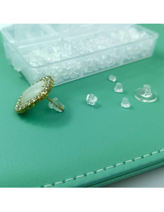 Respaldos de Aretes de Silicona FADXIN 520 Pcs Transparentes 2
