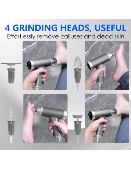 Removedor de Callos Eléctrico FCR-3 Profesional 4500rpm Gris Removedor de Callos Eléctrico FCR-3 Profesional 4500rpm Gris