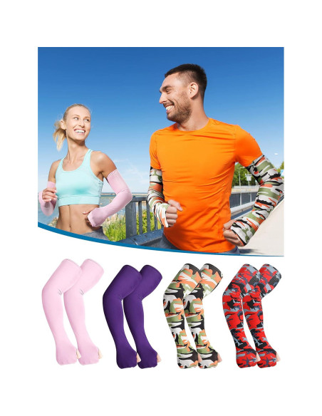 20 Pares Mangas Protectores para el Sol Geyoga Unisex Seda Fría 20 Pares Mangas Protectores para el Sol Geyoga Unisex Seda Fría