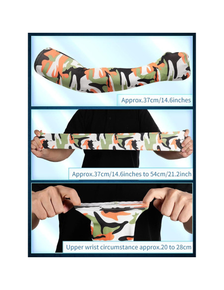 20 Pares Mangas Protectores para el Sol Geyoga Unisex Seda Fría 20 Pares Mangas Protectores para el Sol Geyoga Unisex Seda Fría