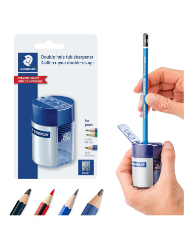 Sacapuntas Manual STAEDTLER Doble Agujero 512 001 BK Compacto