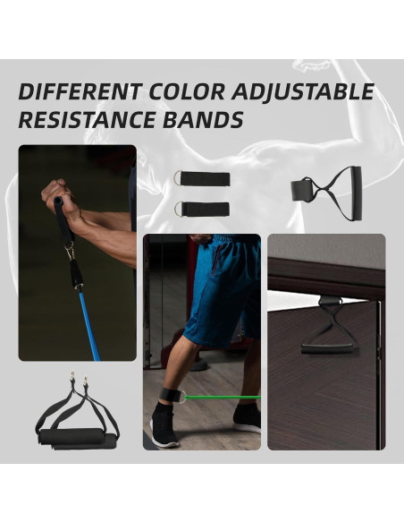 Juego de Bandas de Resistencia Fitvids 5 Niveles 4.5-22.7kg Juego de Bandas de Resistencia Fitvids 5 Niveles 4.5-22.7kg