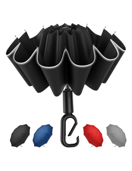 Paraguas Automático Compacto UPF 50+ - Negro, Ligero y Resistente Paraguas Automático Compacto UPF 50+ - Negro, Ligero y Resistente