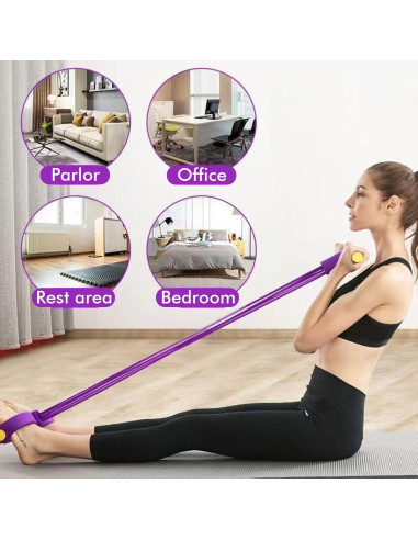 21 Bandas de Resistencia Fitness Genérico - 4 Tubos Ajustables