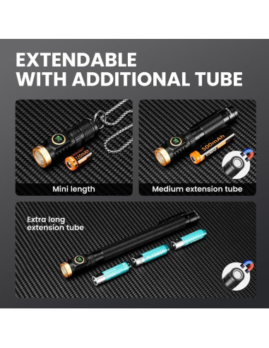 Linterna de Llavero Recargable Yemao 600 Lúmenes Mini EDC