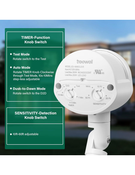 Sensor de Movimiento Treewell TMD180B, 180 Grados, 18m Sensor de Movimiento Treewell TMD180B, 180 Grados, 18m