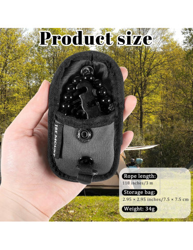 Cuerda de Ropa de Viaje Hpmjz Compacta 3 m con 12 Bolas