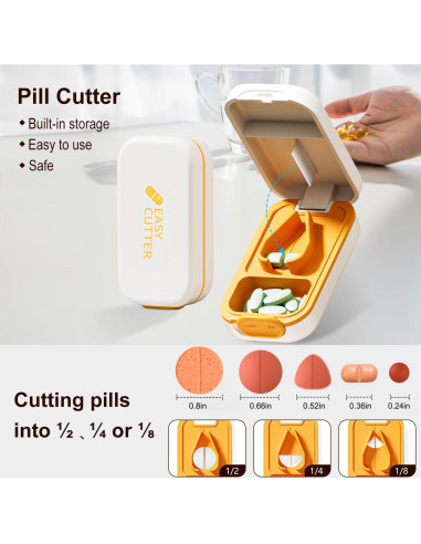 Cortador de Pastillas Vilosa Naranja - Divisor Seguro y Práctico