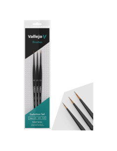 Pinceles Vallejo Serie Detalle 4/0, 3/0, 2/0 - Cerda Sintética
