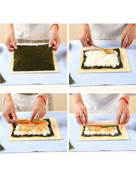 Juego de Esteras de Sushi YOFAN - Kit de Bambú 22.86 cm Juego de Esteras de Sushi YOFAN - Kit de Bambú 22.86 cm