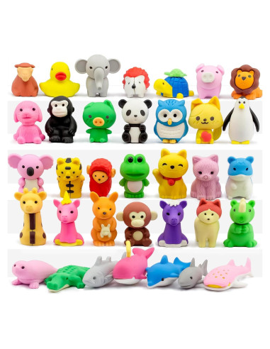 Borradores de Animales GOMIMEOR 35 Pcs Multicolor 6.35 cm