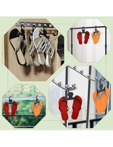 Perchas para Sandalias Negras AHANDMAKER 10 Pcs Organizador
