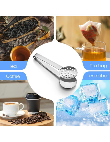 Pinzas Exprimidor de Bolsas de Té Guduling 15 cm Acero Inoxidable