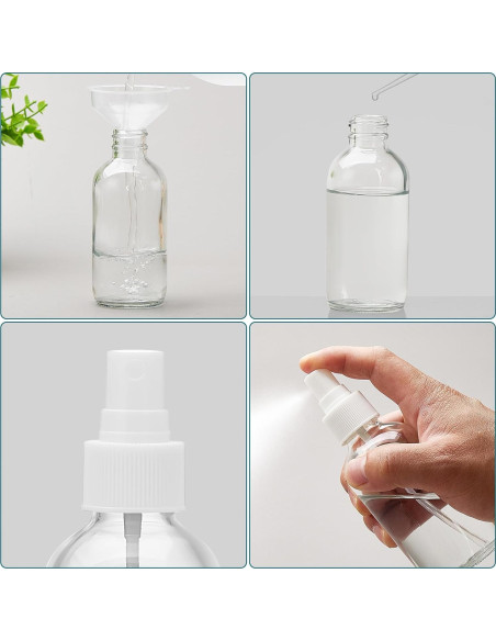 Botellas de Spray de Vidrio Bastelica 118 ml - Paquete de 4 Botellas de Spray de Vidrio Bastelica 118 ml - Paquete de 4
