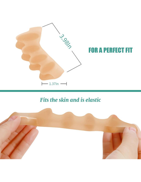 Separadores de Dedos de Silicona SNGBYTU 10.1 cm para Yoga Separadores de Dedos de Silicona SNGBYTU 10.1 cm para Yoga