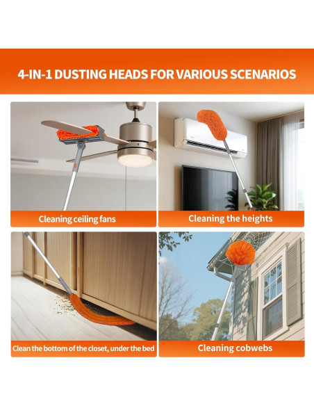 Limpiador de Ventiladores de Techo MNWHUC con Mango Extensible 1.83m Limpiador de Ventiladores de Techo MNWHUC con Mango Extensible 1.83m