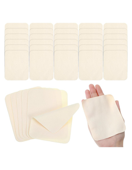 30 Paños de Chamois Beige Microfibra 10x8 cm para Cerámica y Limpieza 30 Paños de Chamois Beige Microfibra 10x8 cm para Cerámica y Limpieza