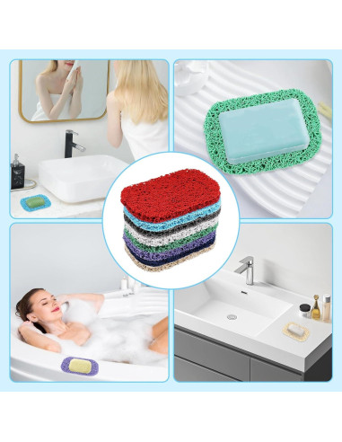 Juego de 10 Almohadillas Ahorradoras de Jabón Quuztao Multicolor