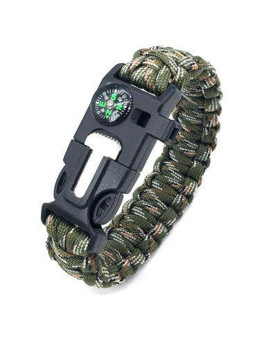 Pulsera de Paracord Sportmusies 23cm Supervivencia Camping