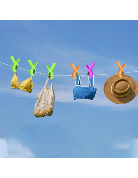 Pinzas para Toallas de Playa HLDMYYXGS - 8 Pcs, 4 Colores Pinzas para Toallas de Playa HLDMYYXGS - 8 Pcs, 4 Colores