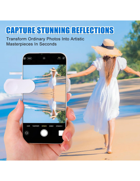Clip de Reflexión de Espejo Weseecase para Smartphone Blanco Clip de Reflexión de Espejo Weseecase para Smartphone Blanco