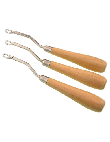 Juego de 3 ganchos de cerrojo de madera Esowemsn 16cm