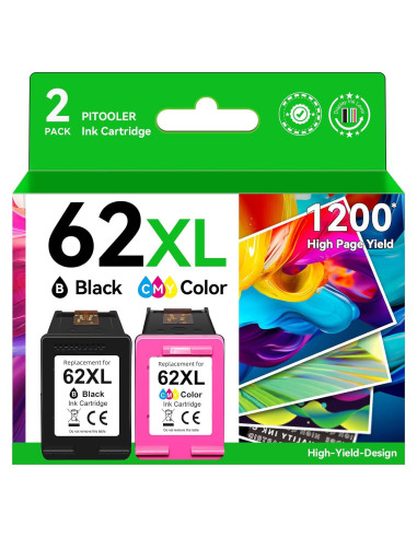 Cartuchos de Tinta 62XL Compatibles HP - Negro y Color